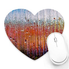 Glass Colorful Abstract Background Heart Mousepads by BangZart