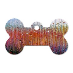 Glass Colorful Abstract Background Dog Tag Bone (one Side) by BangZart