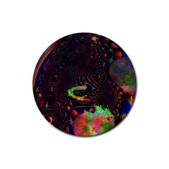 The Fourth Dimension Fractal Rubber Coaster (round)  by BangZart