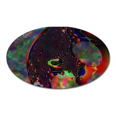 The Fourth Dimension Fractal Oval Magnet by BangZart