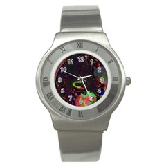 The Fourth Dimension Fractal Stainless Steel Watch by BangZart