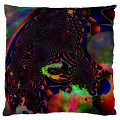 The Fourth Dimension Fractal Large Flano Cushion Case (two Sides) by BangZart