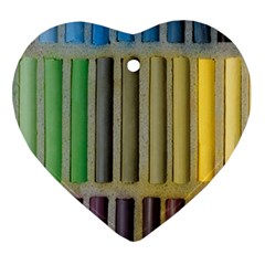 Pastels Cretaceous About Color Heart Ornament (Two Sides)