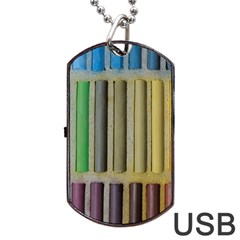 Pastels Cretaceous About Color Dog Tag USB Flash (One Side)