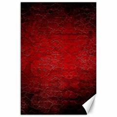 Red Grunge Texture Black Gradient Canvas 24  X 36  by BangZart