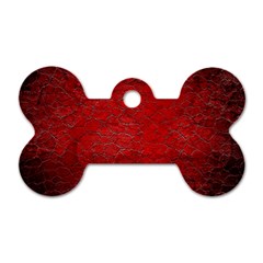 Red Grunge Texture Black Gradient Dog Tag Bone (one Side) by BangZart