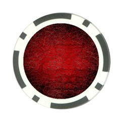 Red Grunge Texture Black Gradient Poker Chip Card Guard by BangZart