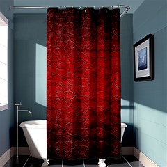 Red Grunge Texture Black Gradient Shower Curtain 36  X 72  (stall)  by BangZart