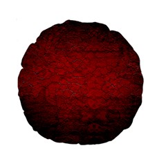 Red Grunge Texture Black Gradient Standard 15  Premium Round Cushions by BangZart