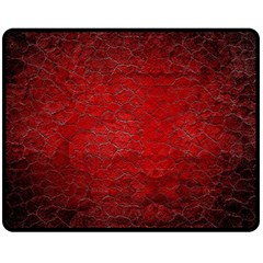 Red Grunge Texture Black Gradient Double Sided Fleece Blanket (medium)  by BangZart