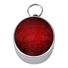 Red Grunge Texture Black Gradient Mini Silver Compasses by BangZart