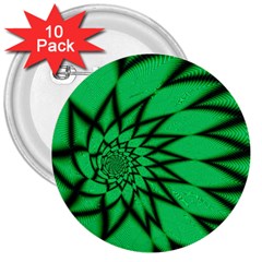 The Fourth Dimension Fractal 3  Buttons (10 Pack)  by BangZart