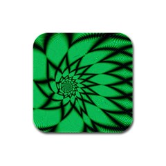 The Fourth Dimension Fractal Rubber Square Coaster (4 Pack)  by BangZart