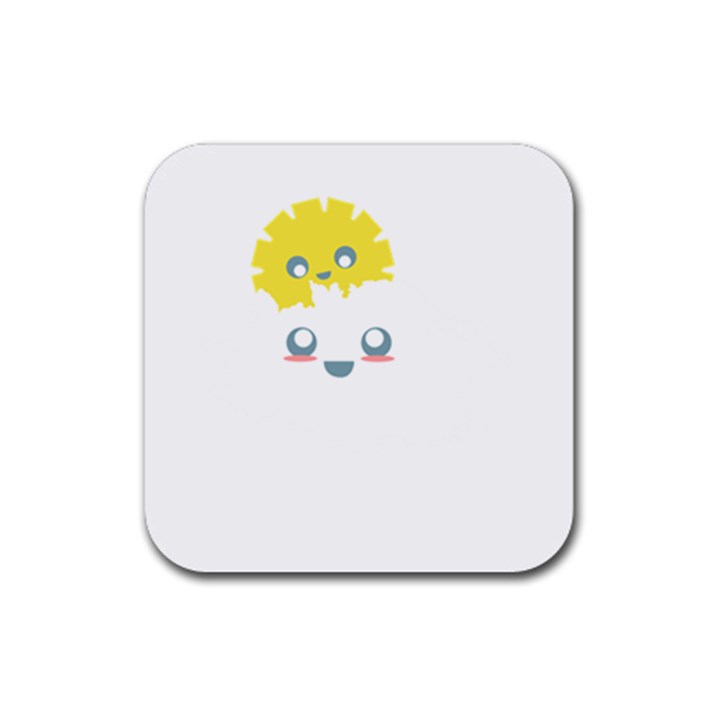 Cloud Cloudlet Sun Sky Milota Rubber Coaster (Square) 