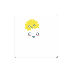 Cloud Cloudlet Sun Sky Milota Square Magnet by BangZart