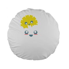 Cloud Cloudlet Sun Sky Milota Standard 15  Premium Flano Round Cushions by BangZart