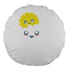 Cloud Cloudlet Sun Sky Milota Large 18  Premium Flano Round Cushions by BangZart