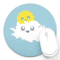 Cloud Cloudlet Sun Sky Milota Round Mousepads