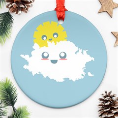 Cloud Cloudlet Sun Sky Milota Ornament (round) by BangZart