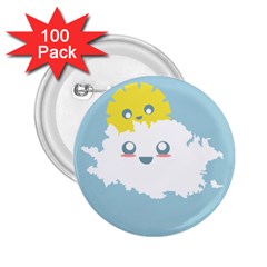 Cloud Cloudlet Sun Sky Milota 2 25  Buttons (100 Pack)  by BangZart