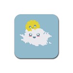 Cloud Cloudlet Sun Sky Milota Rubber Coaster (Square)  Front