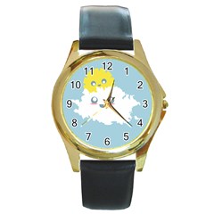 Cloud Cloudlet Sun Sky Milota Round Gold Metal Watch