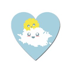 Cloud Cloudlet Sun Sky Milota Heart Magnet