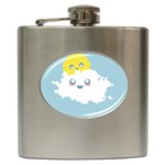 Cloud Cloudlet Sun Sky Milota Hip Flask (6 oz) Front