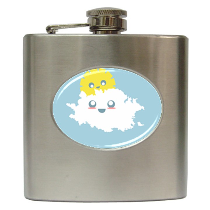 Cloud Cloudlet Sun Sky Milota Hip Flask (6 oz)