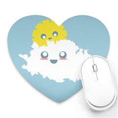 Cloud Cloudlet Sun Sky Milota Heart Mousepads