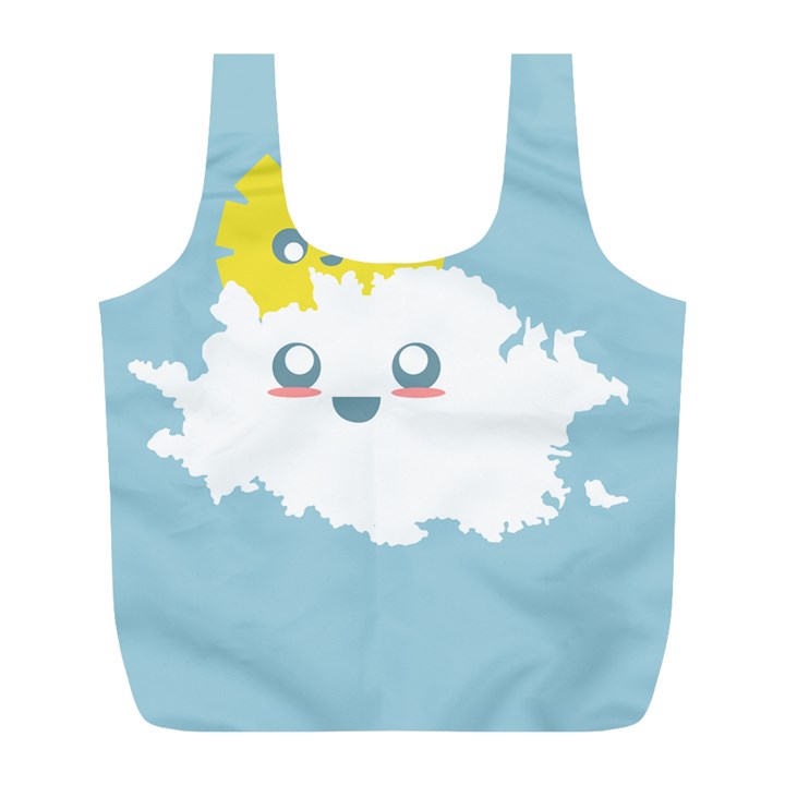 Cloud Cloudlet Sun Sky Milota Full Print Recycle Bags (L) 