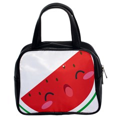 Watermelon Red Network Fruit Juicy Classic Handbags (2 Sides) by BangZart