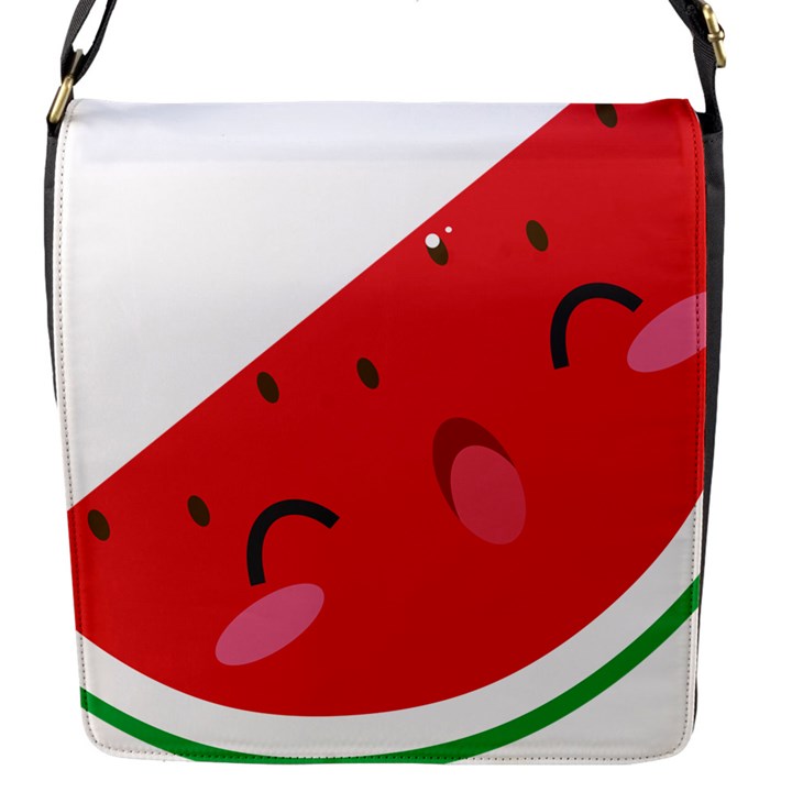 Watermelon Red Network Fruit Juicy Flap Messenger Bag (S)