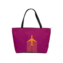 Airplane Jet Yellow Flying Wings Shoulder Handbags by BangZart