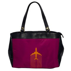 Airplane Jet Yellow Flying Wings Office Handbags by BangZart