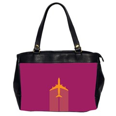 Airplane Jet Yellow Flying Wings Office Handbags (2 Sides)  by BangZart