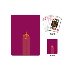 Airplane Jet Yellow Flying Wings Playing Cards (mini)  by BangZart