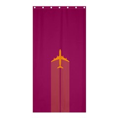 Airplane Jet Yellow Flying Wings Shower Curtain 36  X 72  (stall)  by BangZart