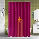 Airplane Jet Yellow Flying Wings Shower Curtain 48  x 72  (Small)  Curtain(48  X 72 ) - 42.18 x64.8  Curtain(48  X 72 )