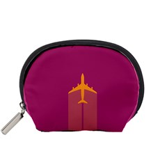 Airplane Jet Yellow Flying Wings Accessory Pouches (small)  by BangZart