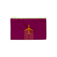 Airplane Jet Yellow Flying Wings Cosmetic Bag (xs) by BangZart