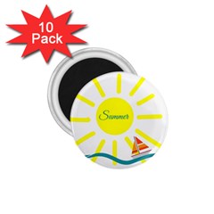 Summer Beach Holiday Holidays Sun 1 75  Magnets (10 Pack)  by BangZart