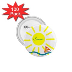 Summer Beach Holiday Holidays Sun 1.75  Buttons (100 pack) 