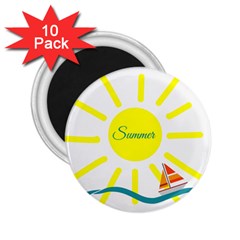 Summer Beach Holiday Holidays Sun 2.25  Magnets (10 pack) 