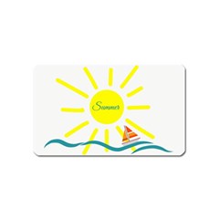 Summer Beach Holiday Holidays Sun Magnet (Name Card)