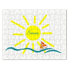 Summer Beach Holiday Holidays Sun Rectangular Jigsaw Puzzl by BangZart