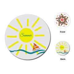 Summer Beach Holiday Holidays Sun Playing Cards (Round) 