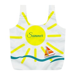 Summer Beach Holiday Holidays Sun Full Print Recycle Bags (L) 