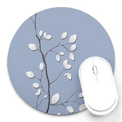 Branch Leaves Branches Plant Round Mousepads by BangZart