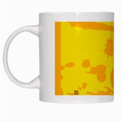 Texture Yellow Abstract Background White Mugs by BangZart